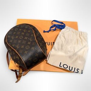 Vintage Louis Vuitton Monogram Ellipse Sac A Dos Backpack Brown Leather
